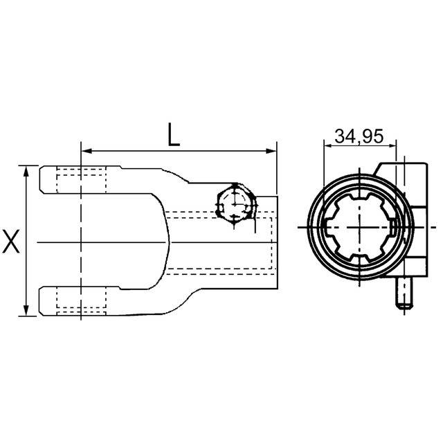 Machoire Extremite 1"3/8 6C 22X55 Verrou A Poussoir référence fournisseur WAL101000